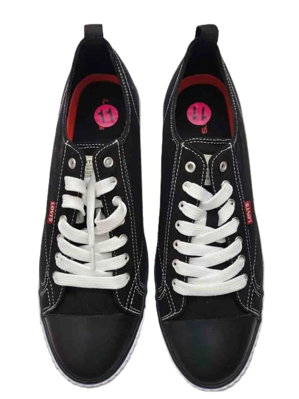 Levi's Strauss Canvas Low-Top Sneaker Shoes Black 510361-01A1 New Men's Size 11